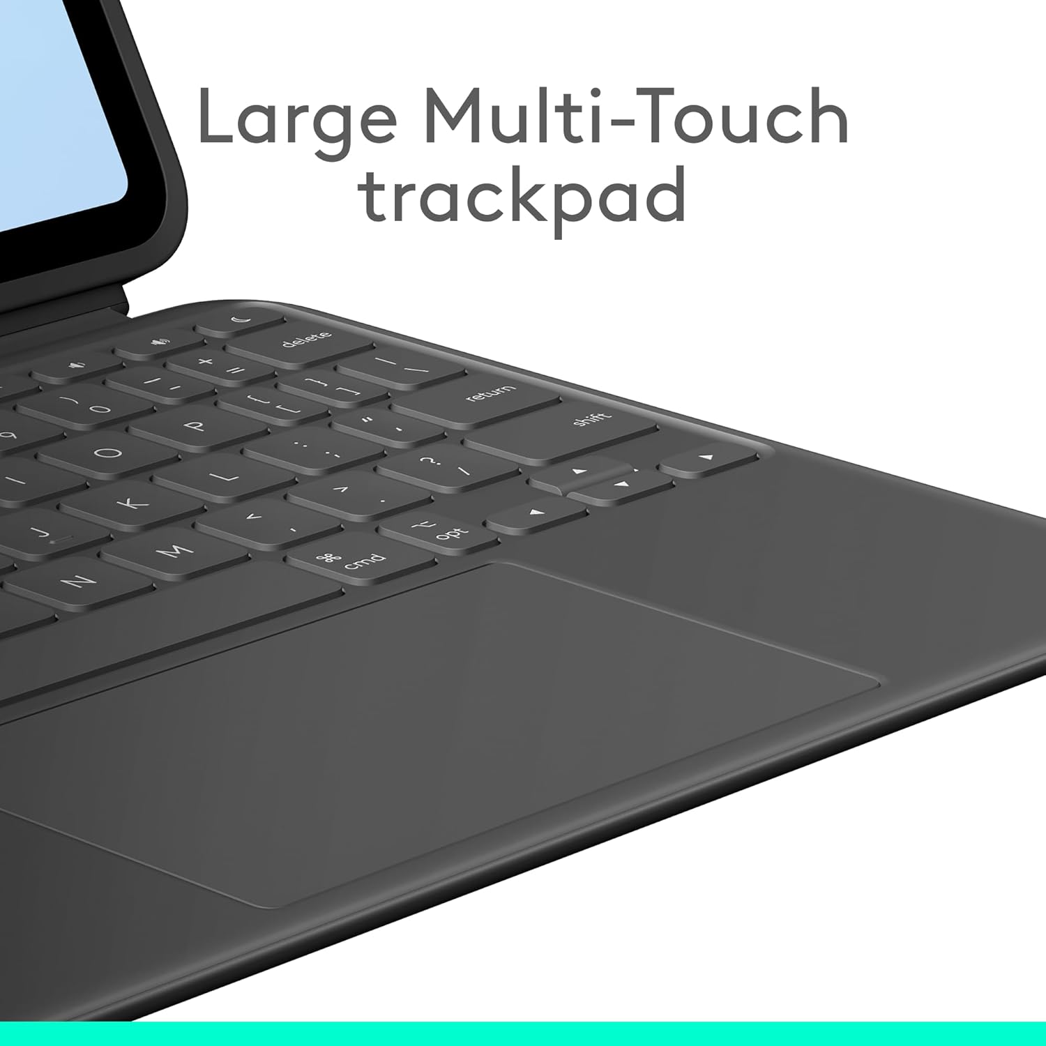 Logitech Combo Touch iPad Air 11-inch (M2, M3 & M4), iPad Air (5th gen) Keyboard Case - Detachable Backlit Keyboard with Kickstand - Midnight Black