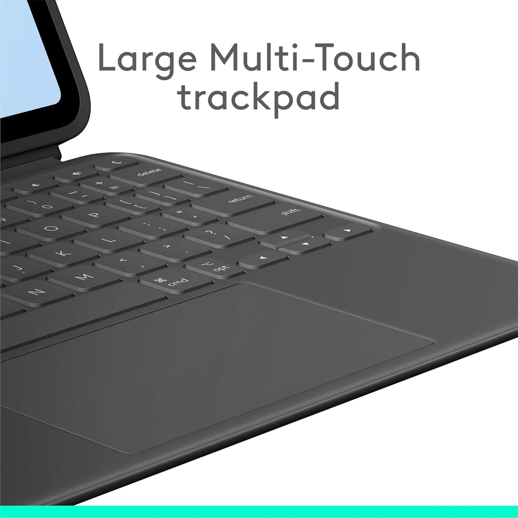 Logitech Combo Touch iPad Air 11-inch (M2, M3 & M4), iPad Air (5th gen) Keyboard Case - Detachable Backlit Keyboard with Kickstand - Midnight Black