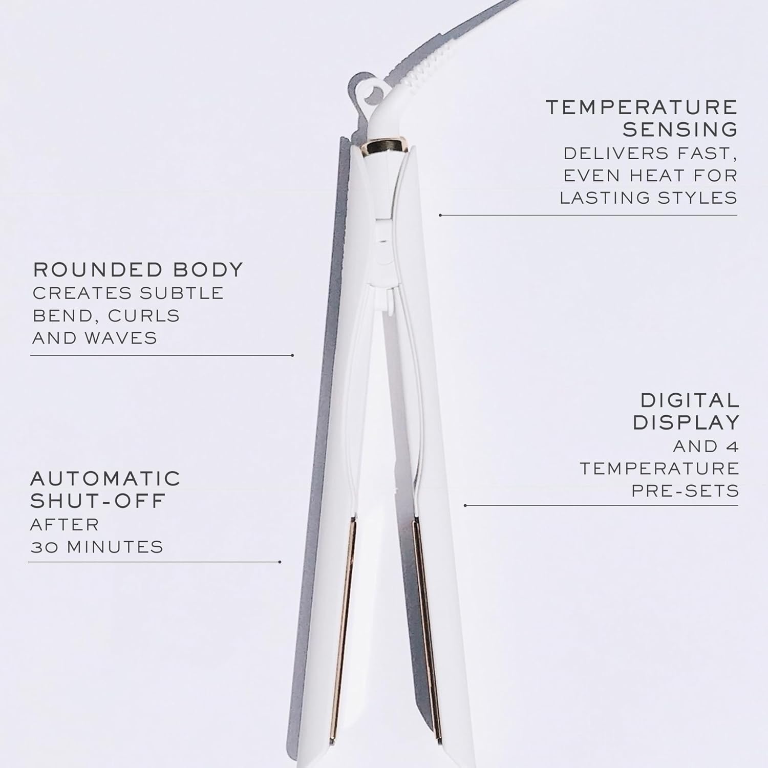 Kristin Ess 3-in-One Titanium Hair Straightener and Curler 2 in 1 Combo + Waver for Women - 1 1/4" - 440 Degrees - Professional Ionic Dual Voltage Flat Iron + Travel Cap - Frizzy, Curly + Thick Hair