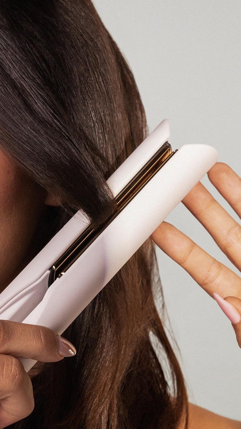 Kristin Ess 3-in-One Titanium Hair Straightener and Curler 2 in 1 Combo + Waver for Women - 1 1/4" - 440 Degrees - Professional Ionic Dual Voltage Flat Iron + Travel Cap - Frizzy, Curly + Thick Hair
