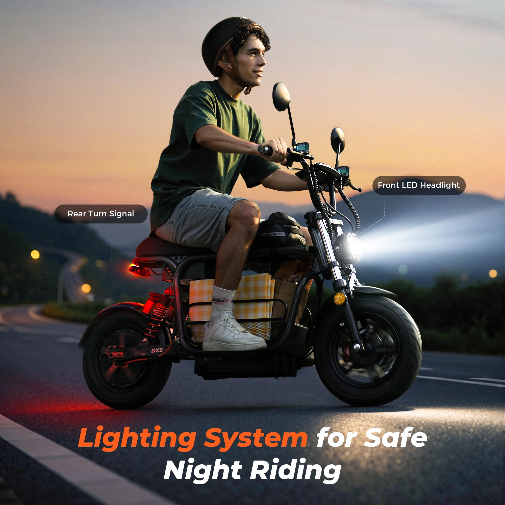 iScooter Adults Electric Scooter with Seat, 1500W Motor, 45 Miles Long Range, 35MPH Top Speed,15"3.0" Vacuum Pneumatic Tires, hydraulic Disc Brake,Dual Suspension, Commuter Escooter with Basket & Bag