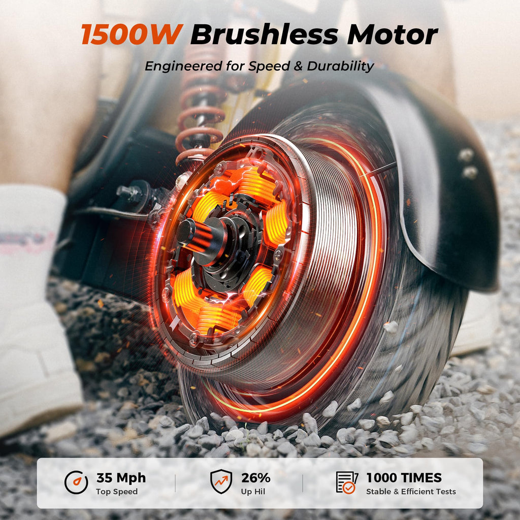 iScooter Adults Electric Scooter with Seat, 1500W Motor, 45 Miles Long Range, 35MPH Top Speed,15"3.0" Vacuum Pneumatic Tires, hydraulic Disc Brake,Dual Suspension, Commuter Escooter with Basket & Bag
