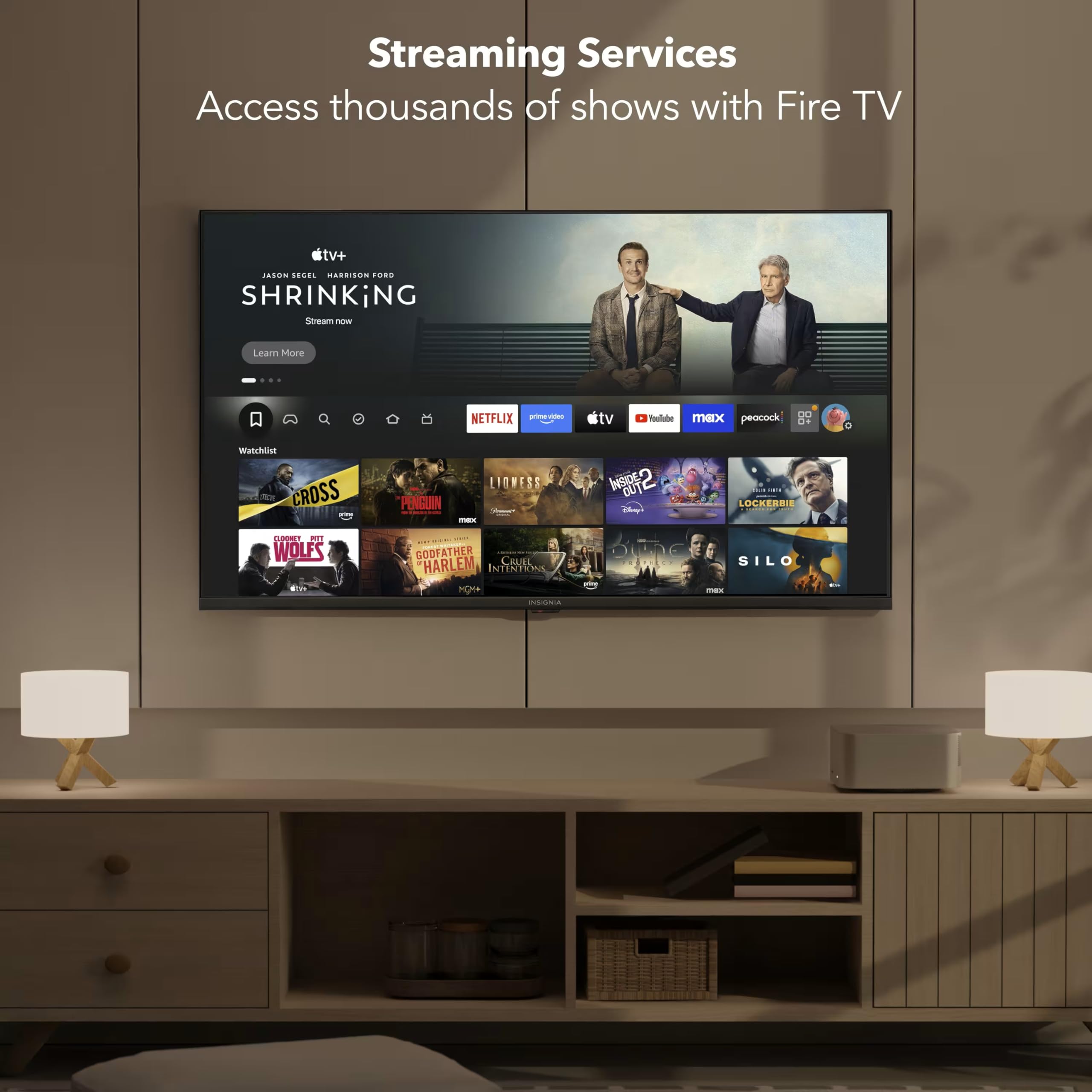 INSIGNIA 75-inch Class F50 Series LED 4K UHD Smart Fire TV with Alexa Voice Remote (NS-75F501NA26)