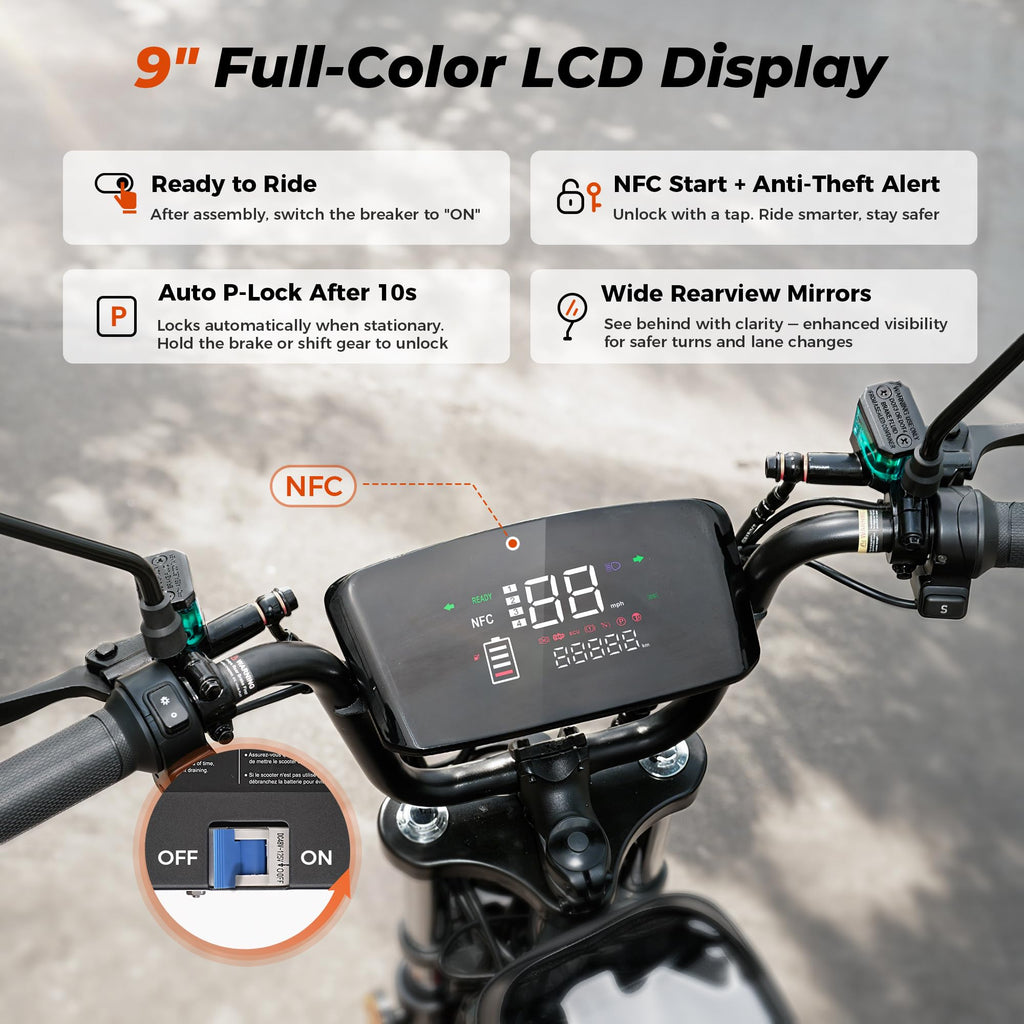iScooter Adults Electric Scooter with Seat, 1500W Motor, 45 Miles Long Range, 35MPH Top Speed,15"3.0" Vacuum Pneumatic Tires, hydraulic Disc Brake,Dual Suspension, Commuter Escooter with Basket & Bag