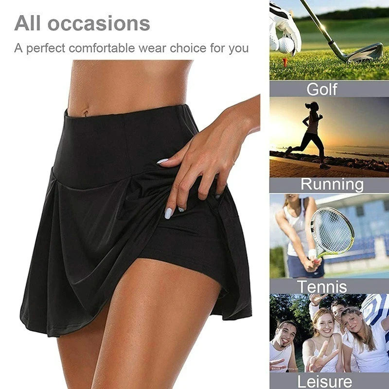 2024 Women Sport Shorts Skirts Summer Breathable Casual Fitness Quick Drying Running Skort Active Athletic Yoga Fitness Skirt