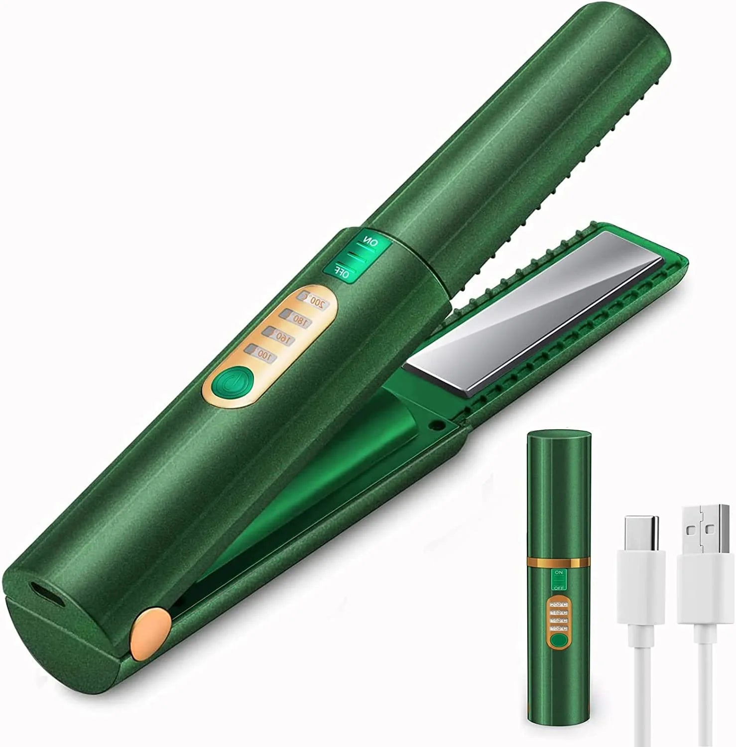 Professional Hair Straighteners Custom Color Titanium Hair Straightener Luxury Wireless  Rechargeable Private Label Flat Iron