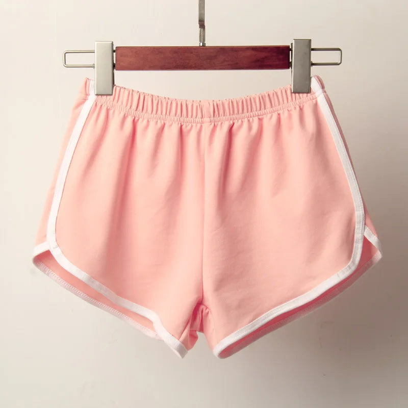 Sports Shorts Women Summer 2020 New Candy Color Anti Emptied Skinny Shorts Casual Lady Elastic Waist Beach Correndo Short Pants