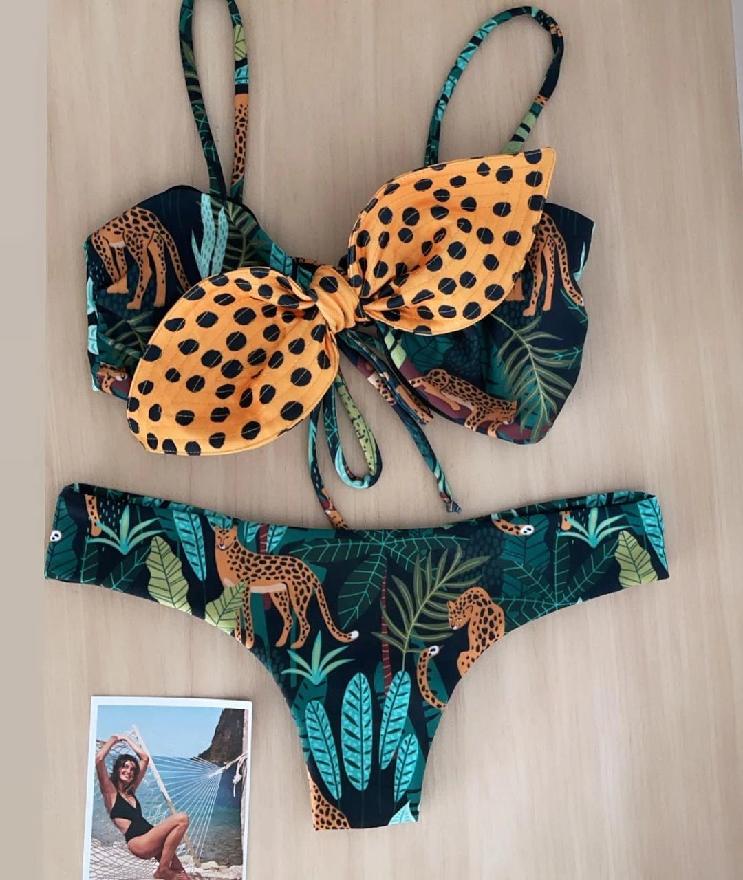 Sexy Print Brazilian Bikini Strappy Two Pieces Bikini Set Women Swimwear Low Wiast Dots Swimsuit Bikinis 2023 conjunto femenino