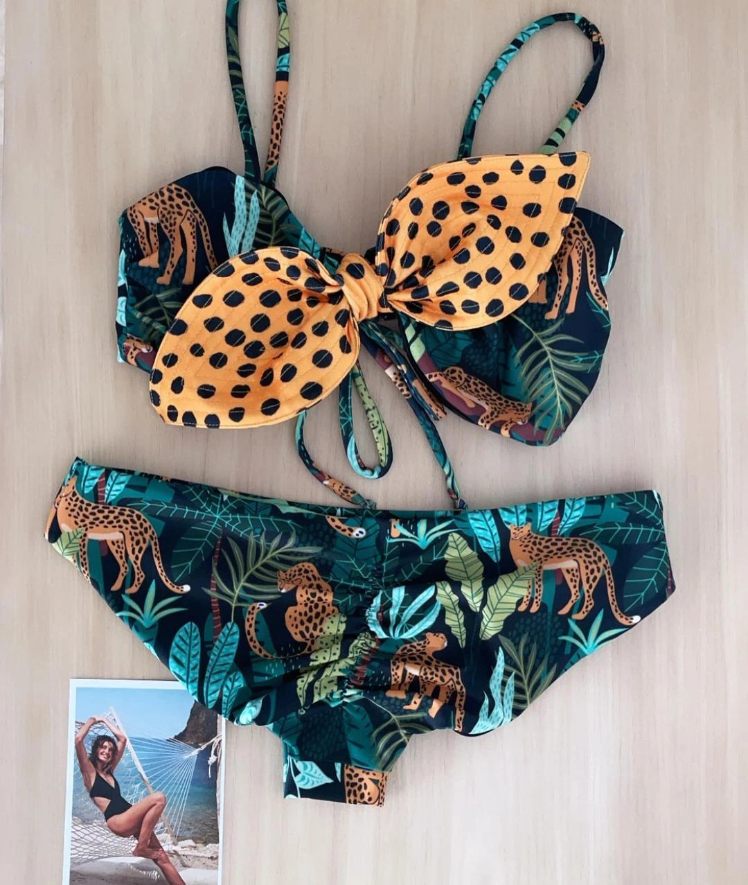 Sexy Print Brazilian Bikini Strappy Two Pieces Bikini Set Women Swimwear Low Wiast Dots Swimsuit Bikinis 2023 conjunto femenino