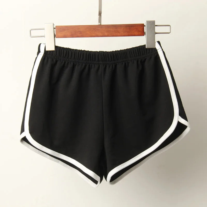 Sports Shorts Women Summer 2020 New Candy Color Anti Emptied Skinny Shorts Casual Lady Elastic Waist Beach Correndo Short Pants
