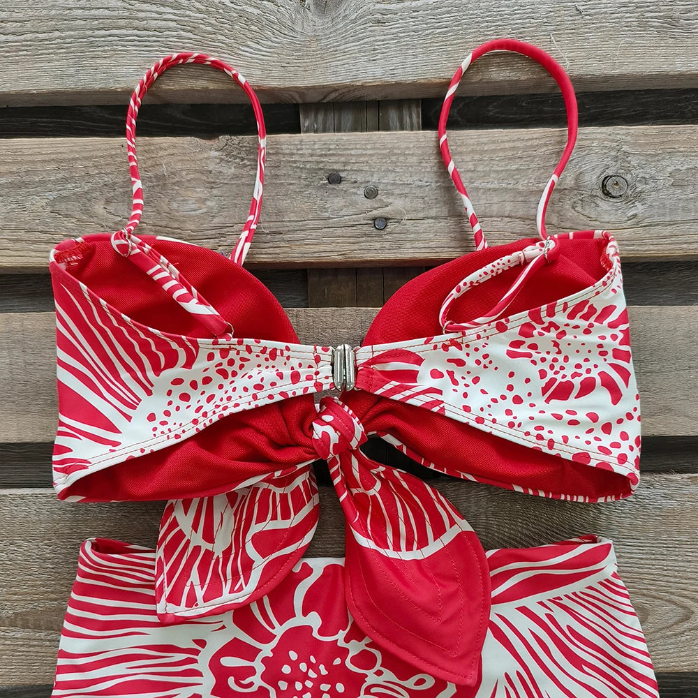 Sexy Print Brazilian Bikini Strappy Two Pieces Bikini Set Women Swimwear Low Wiast Dots Swimsuit Bikinis 2023 conjunto femenino