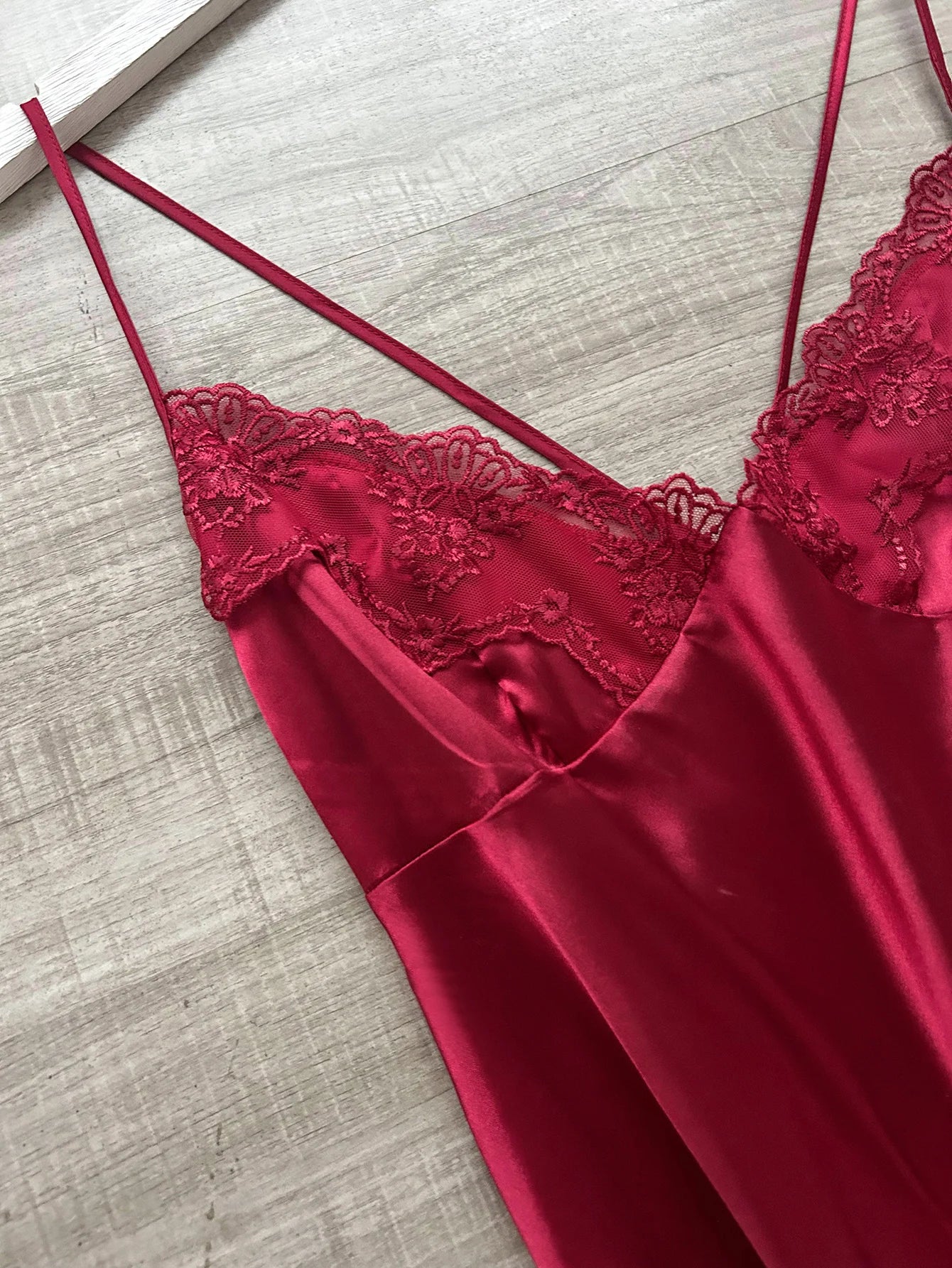 New Sexy Women's Nightgown with Lace V Neck long halter dress Side Slit Backless Elegant and Fashionable Sleepwear for Home Use