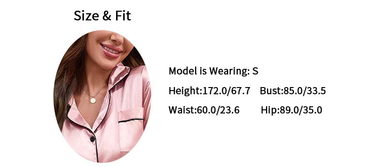 2026 New Women's Pajamas Autumn Luxurious Satin Long Sleeve Pajama Set Elegant Lapel Collar Top Long Pants Sleepwear Loungewear