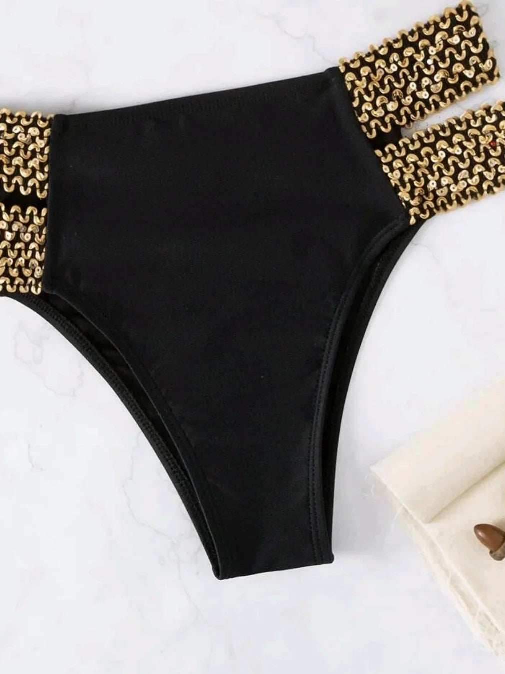 Bandeau Bikinis 2026 Women Black Swimsuit Sexy High Waist Swimwear Female Swimming Bathing Swim Suit Solid Beachwear Summer