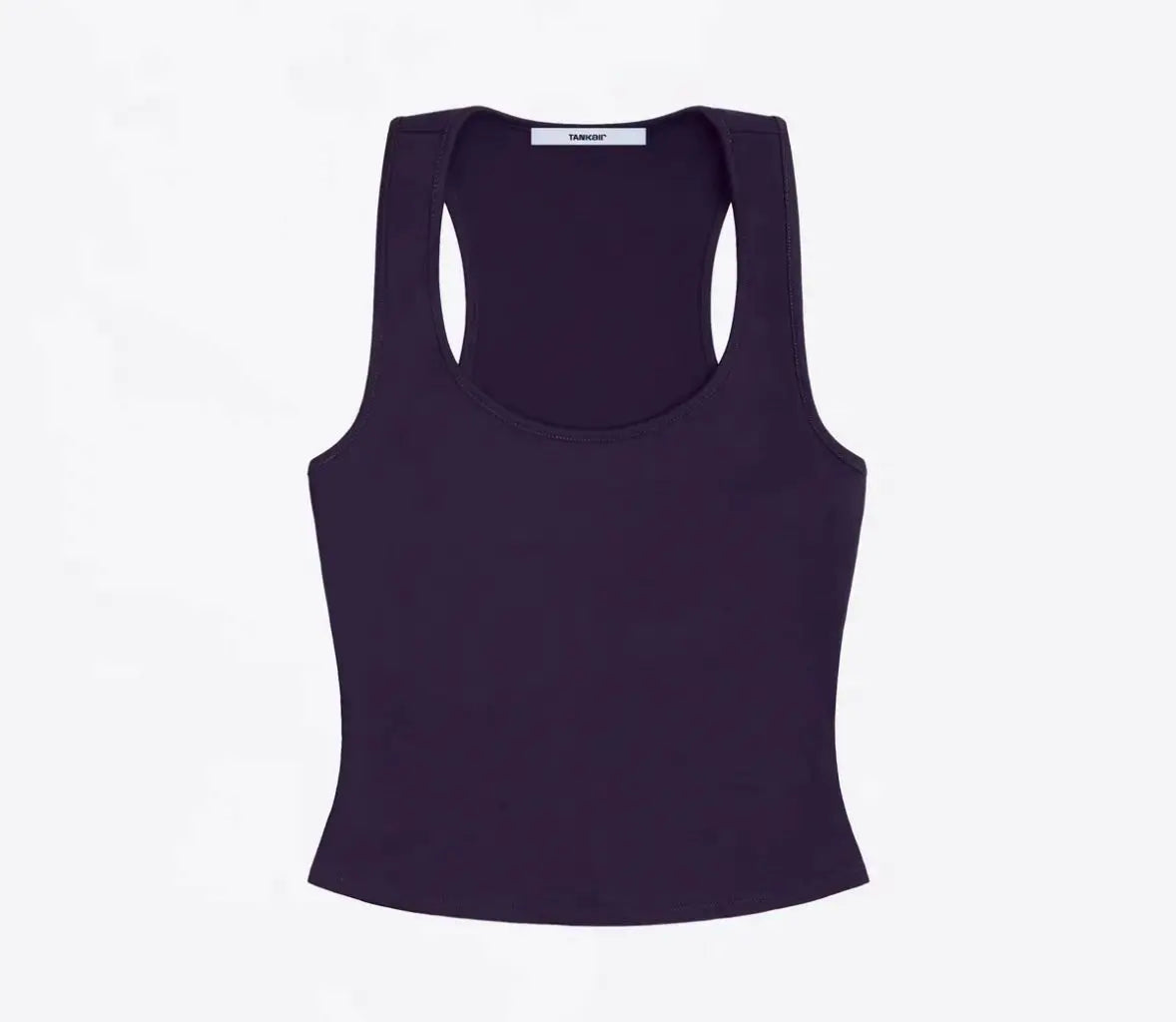 ank air summer top with solid color, black and white powder, wide shoulder strap, I-shaped tank top, women's sports, daily wear