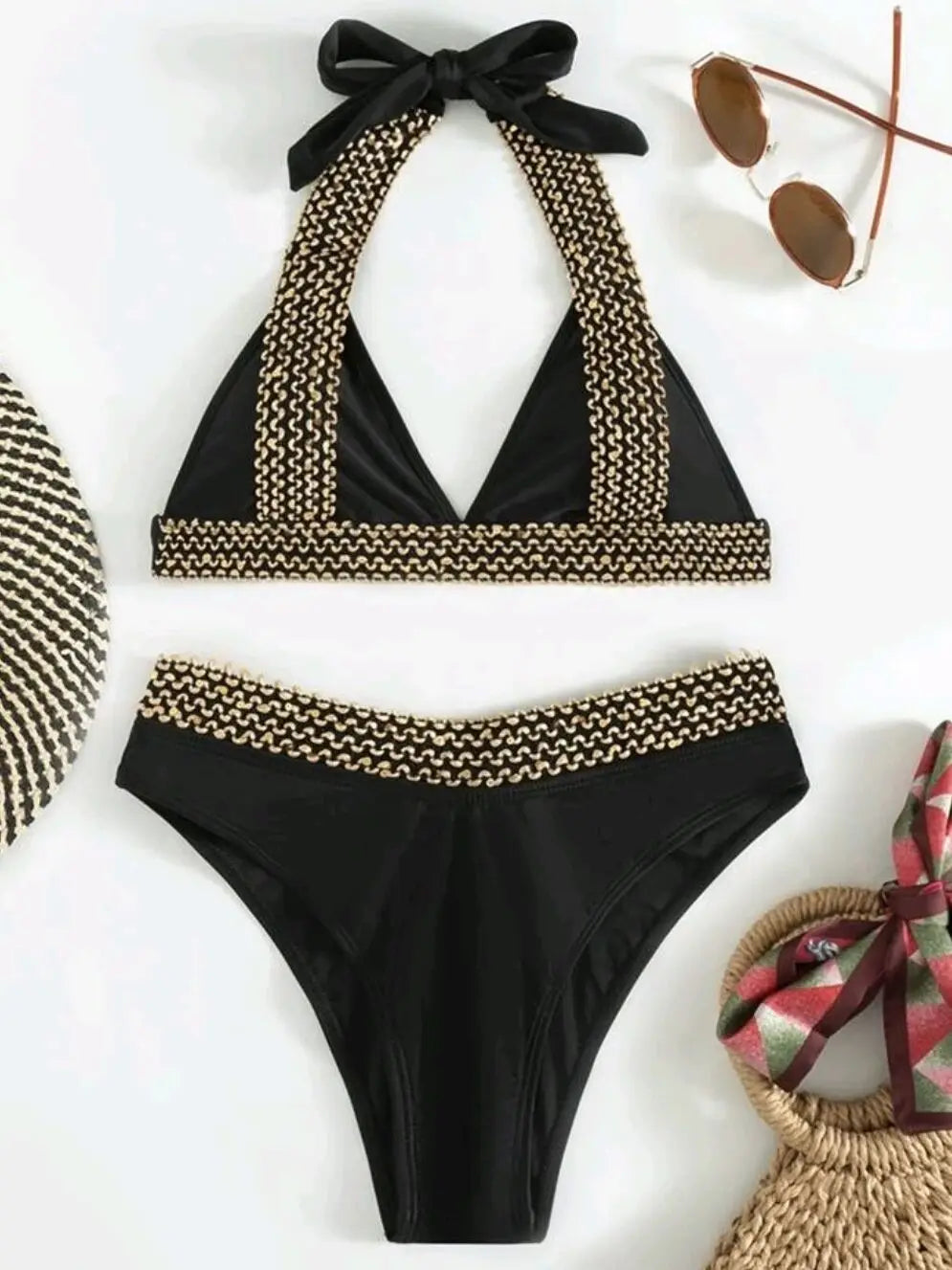 Bandeau Bikinis 2026 Women Black Swimsuit Sexy High Waist Swimwear Female Swimming Bathing Swim Suit Solid Beachwear Summer