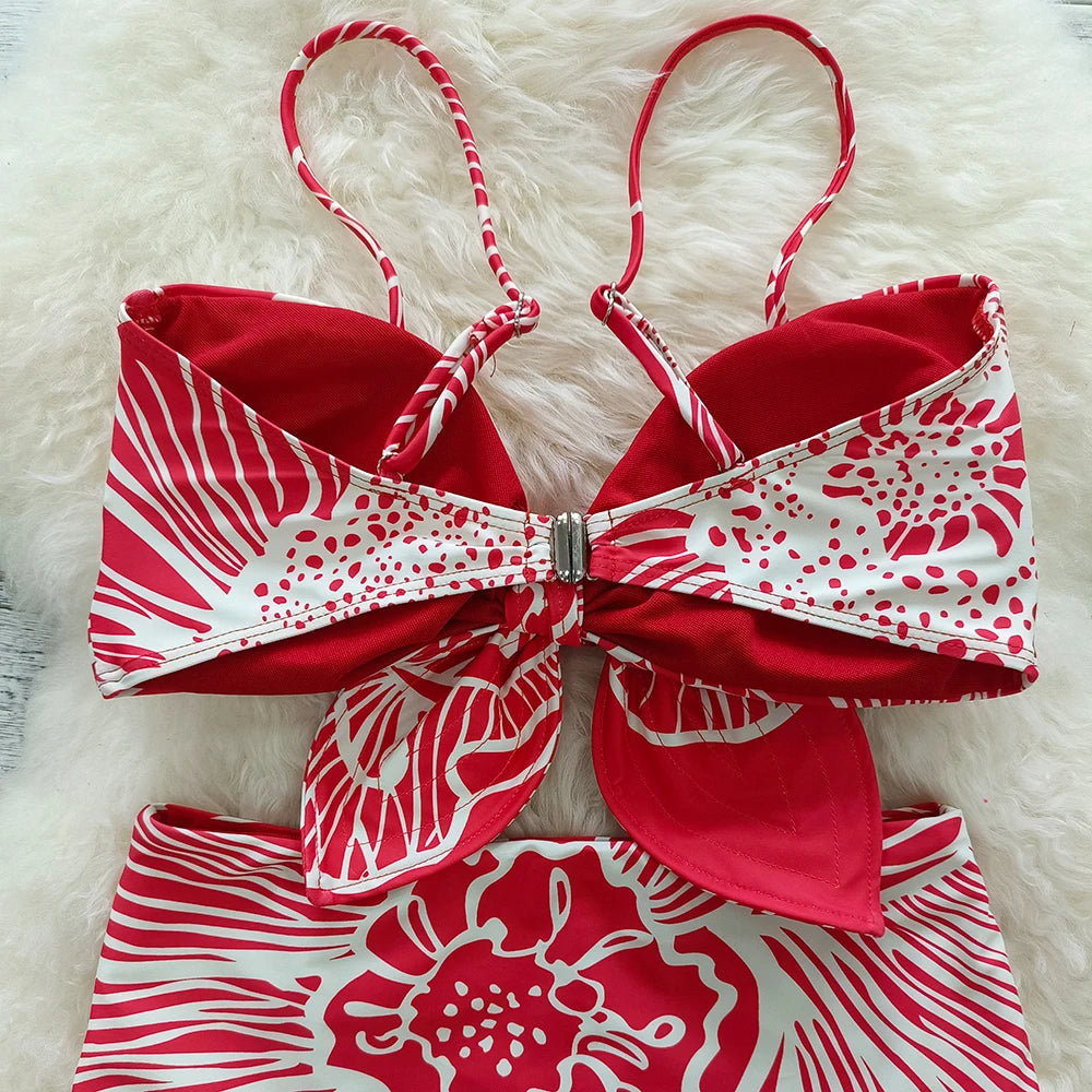 Sexy Print Brazilian Bikini Strappy Two Pieces Bikini Set Women Swimwear Low Wiast Dots Swimsuit Bikinis 2023 conjunto femenino