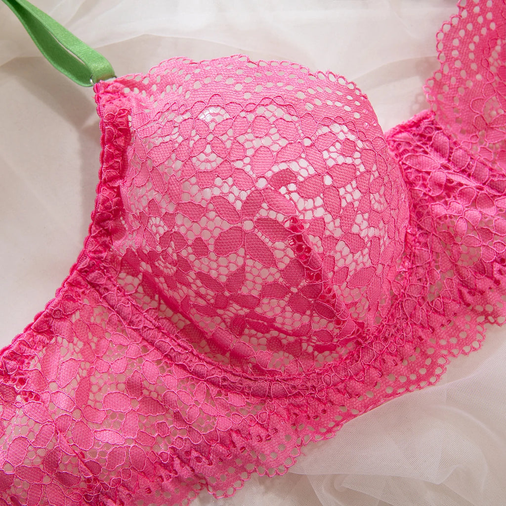 Krasapt Attractive Bilizna Intimate Lace Sexy Lingerie Set Women Hollow Out Patchwork Bra G-String Two Piece Sensual Erotic Suit