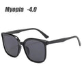 Unisex Retro Square Frame Myopia Glasses Trendy Large Polarized Sunglasses Outdoor Travel Sunglasses Goggle Shade Eyewear0 ~-4.0