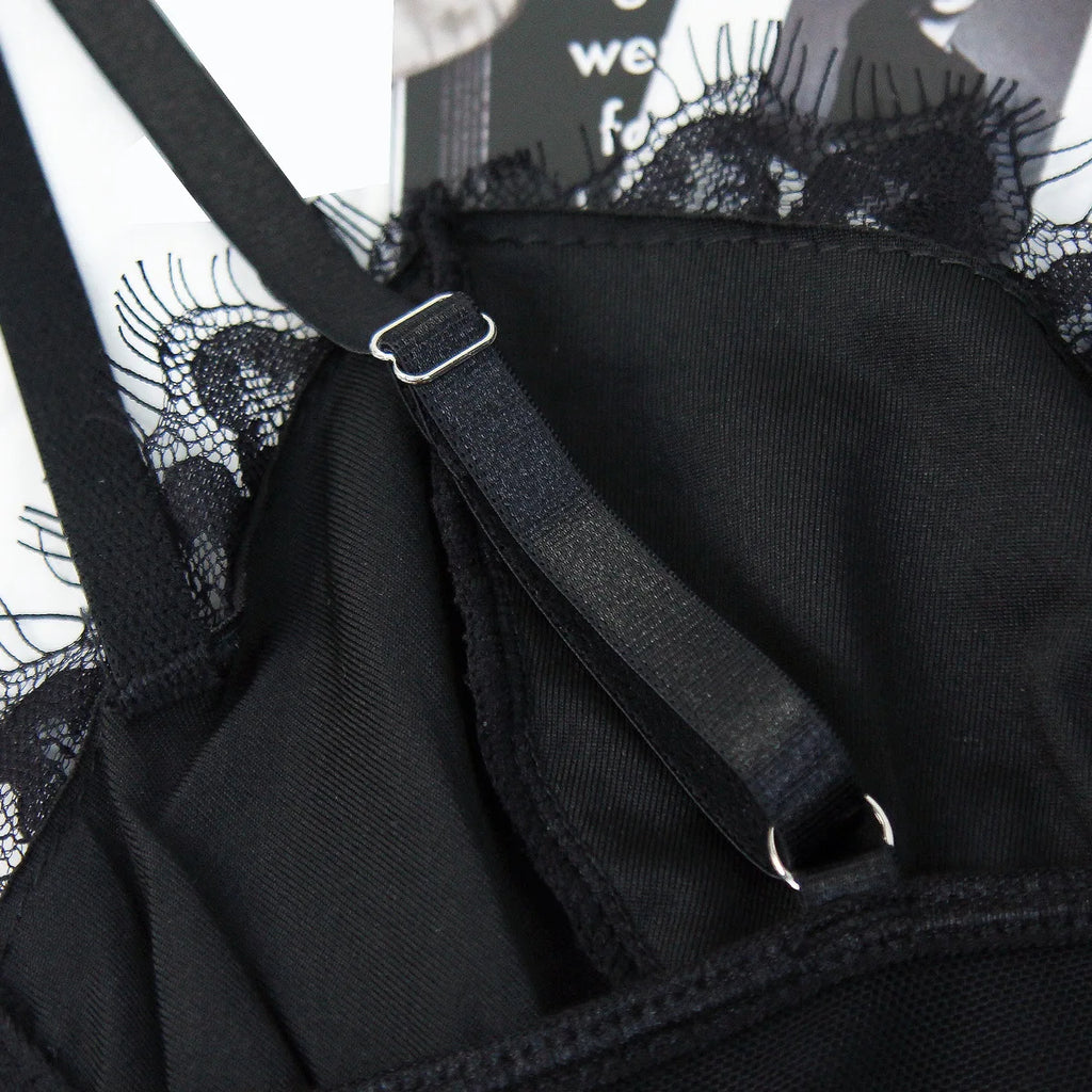 Sexy Black Lace See-through Corset Summer Fashion Streetwear Women's Crop Tank Top Ladies Halter Tops Bustier Lingerie Camisole