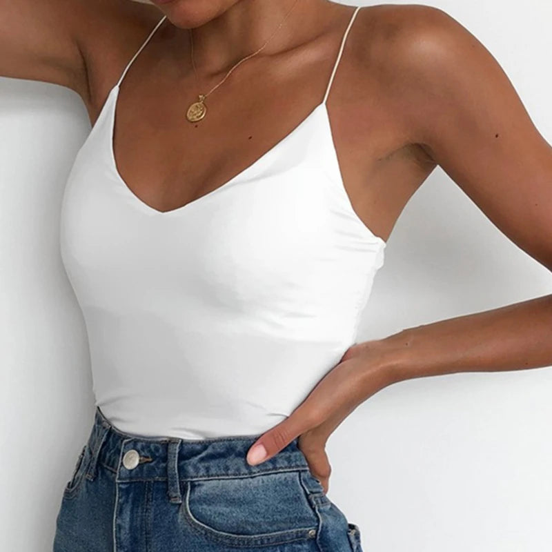 Women Thin Wild Solid Camis Vest Women Tank Tops Female 2023 Summer Sexy Strap Basic Tops Slim Sleeveless Camisole