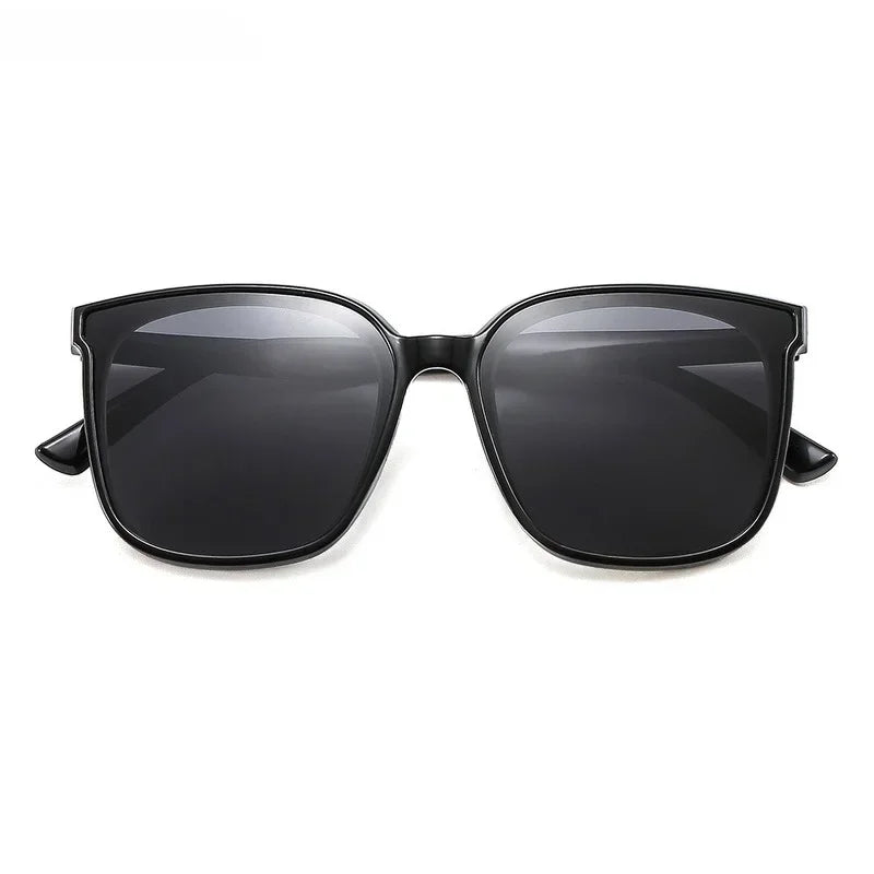 Unisex Retro Square Frame Myopia Glasses Trendy Large Polarized Sunglasses Outdoor Travel Sunglasses Goggle Shade Eyewear0 ~-4.0