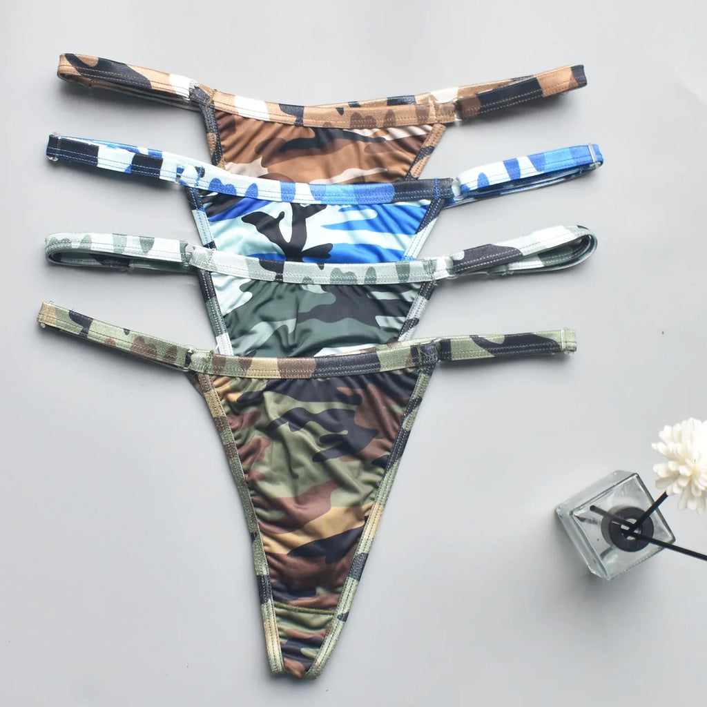 Circyy Bikini Set Women Sexy Camouflage Swimsuit Two-Piece Thongs Backless Female Swimwear Bathing Summer 2025 Fashion Beachwear