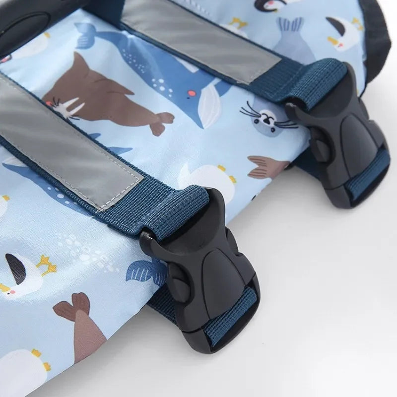 Pet Dog Life Jacket Vest Clothes Life Vest Collar Harness Pet Swimming Summer Swimwear Scales Shark Floating clothes swimsuit