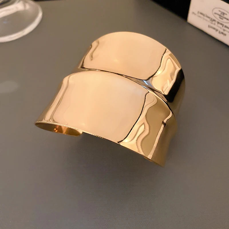 Metal Ring Multi-layer Geometric Alloy Bracelet For Women Exaggerated Cool Style Arm Ring Light Luxury Party Jewelry Accessories