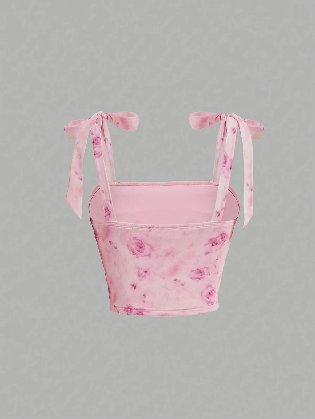 Solid Tie Shoulder Ruched Wide Strap Slim Fit Crop Top for Women Summer 2025 Y2K Clothes Pink Backless Cami Top Streetwear