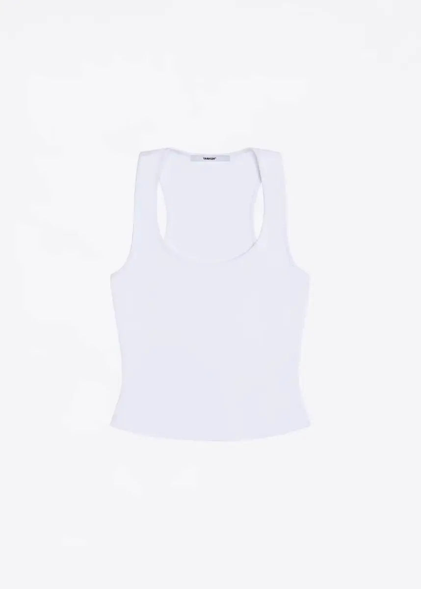 ank air summer top with solid color, black and white powder, wide shoulder strap, I-shaped tank top, women's sports, daily wear