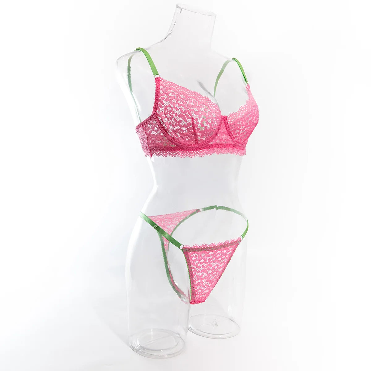 Krasapt Attractive Bilizna Intimate Lace Sexy Lingerie Set Women Hollow Out Patchwork Bra G-String Two Piece Sensual Erotic Suit