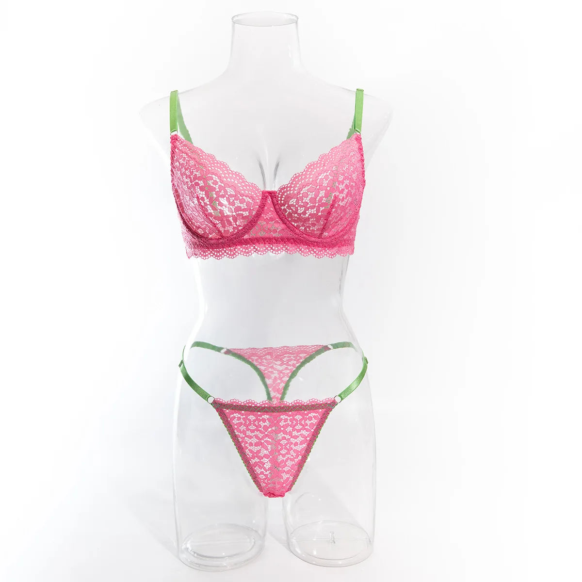 Krasapt Attractive Bilizna Intimate Lace Sexy Lingerie Set Women Hollow Out Patchwork Bra G-String Two Piece Sensual Erotic Suit
