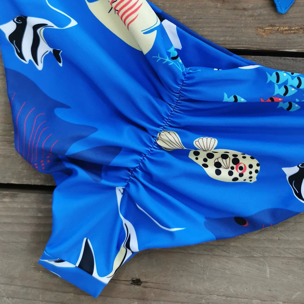Sexy Print Brazilian Bikini Strappy Two Pieces Bikini Set Women Swimwear Low Wiast Dots Swimsuit Bikinis 2023 conjunto femenino