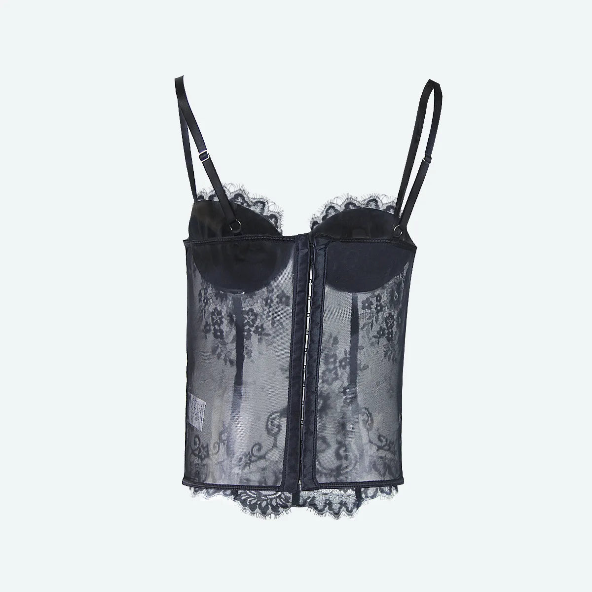 Sexy Black Lace See-through Corset Summer Fashion Streetwear Women's Crop Tank Top Ladies Halter Tops Bustier Lingerie Camisole