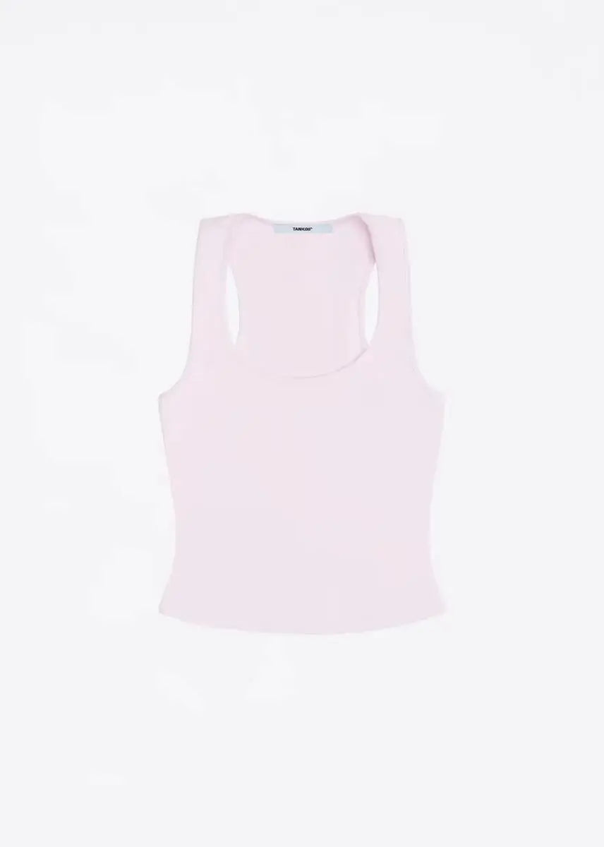 ank air summer top with solid color, black and white powder, wide shoulder strap, I-shaped tank top, women's sports, daily wear