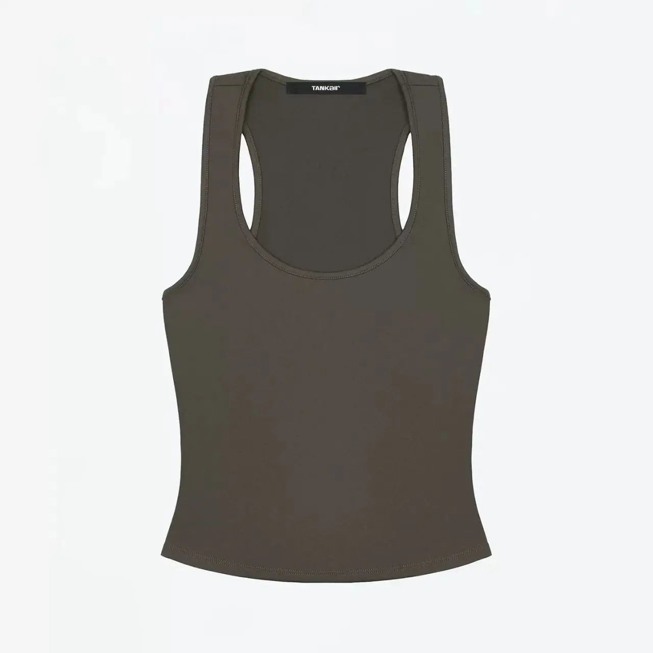 ank air summer top with solid color, black and white powder, wide shoulder strap, I-shaped tank top, women's sports, daily wear