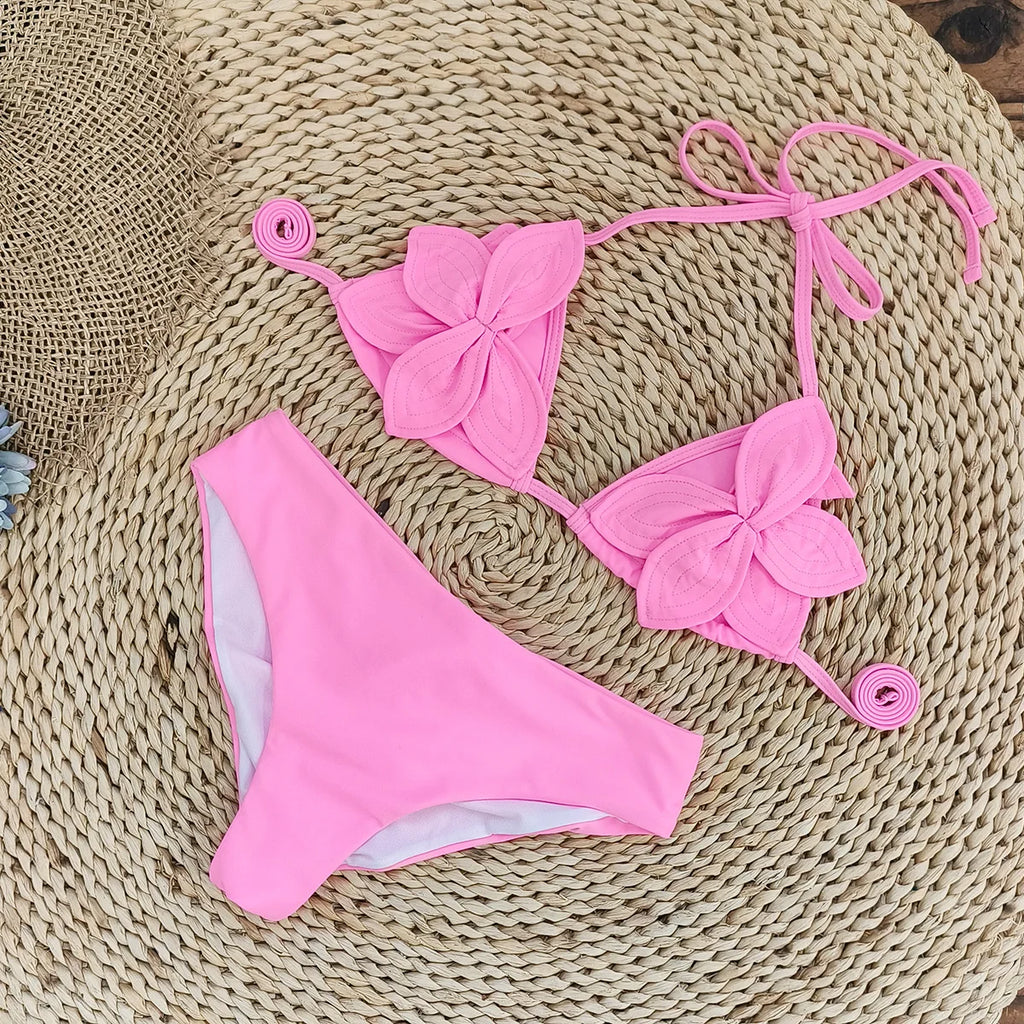 Sexy Print Brazilian Bikini Strappy Two Pieces Bikini Set Women Swimwear Low Wiast Dots Swimsuit Bikinis 2023 conjunto femenino