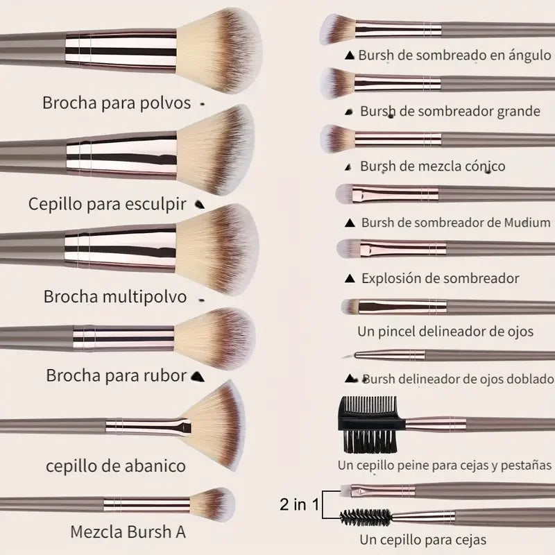 Professional 3-20Pcs Makeup Brushes Set Eyeshadow Blush Highlighter Foundation Concealer Blending Brush Beauty Tool