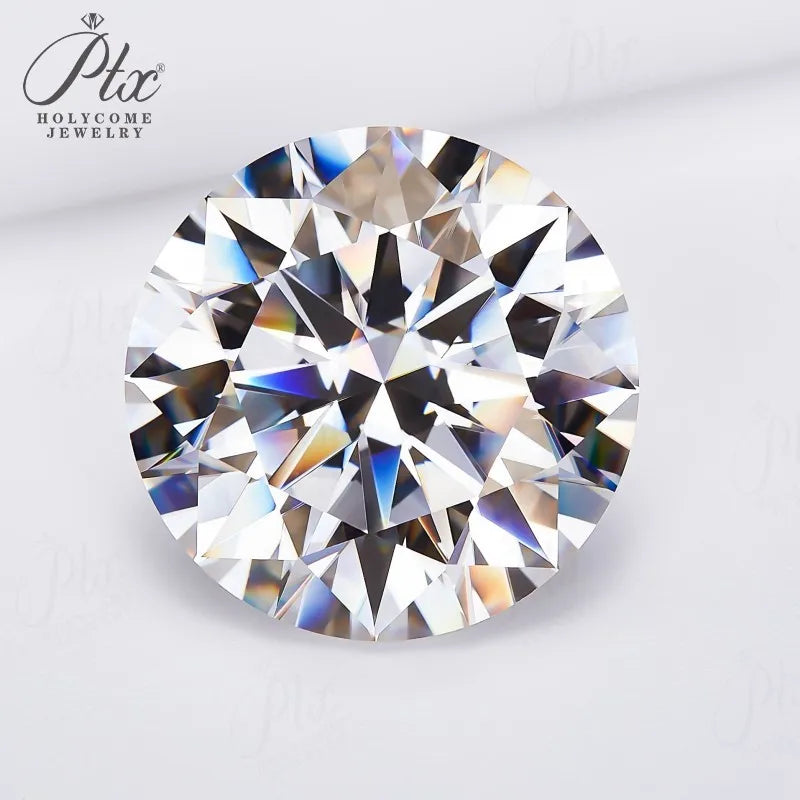 0.1-10ct D White Round Cut Moissanite Beads Brilliant Cut Loose Stones For Fine Jewelry Making Custom Bracelet Necklace Design