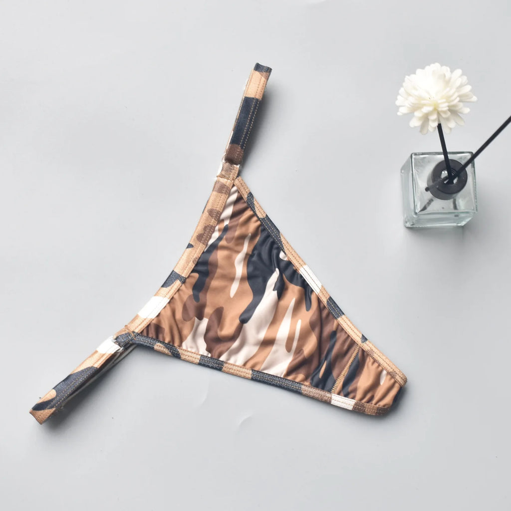 Circyy Bikini Set Women Sexy Camouflage Swimsuit Two-Piece Thongs Backless Female Swimwear Bathing Summer 2025 Fashion Beachwear