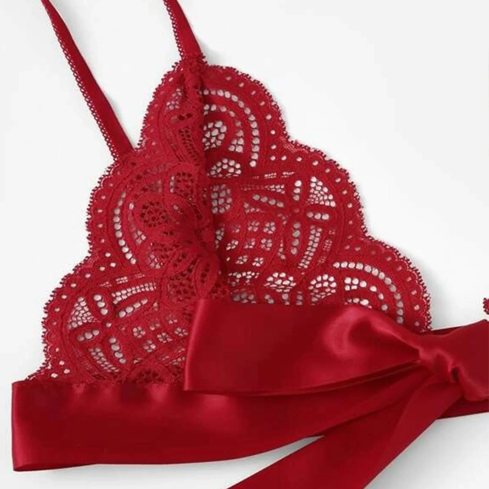Women'S Sexy Lingerie Set See Through Ultra-Thin Lace Underwear Set Adjustable Lace Up Lingeries Spaghetti Straps Sleepwear
