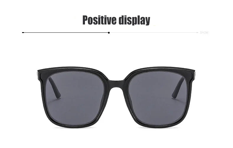 Unisex Retro Square Frame Myopia Glasses Trendy Large Polarized Sunglasses Outdoor Travel Sunglasses Goggle Shade Eyewear0 ~-4.0