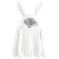 2025 autumn and winter new women's clothing Harajuku Wei hooded rabbit hoodie solid color loose casual women's top women's coat