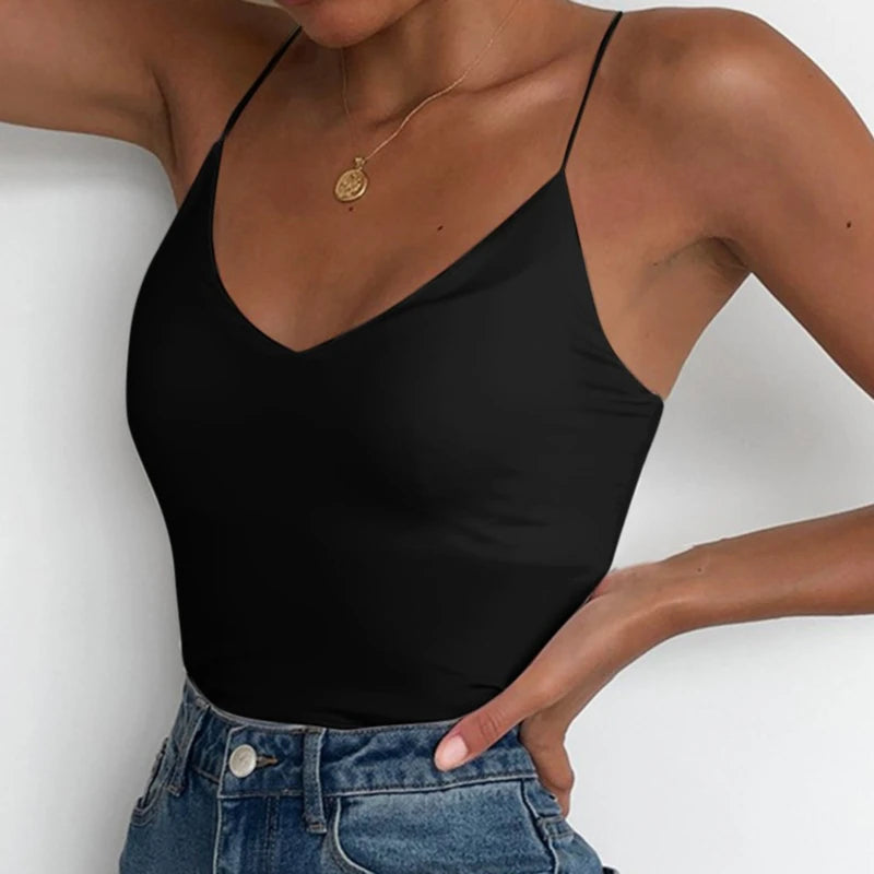 Women Thin Wild Solid Camis Vest Women Tank Tops Female 2023 Summer Sexy Strap Basic Tops Slim Sleeveless Camisole