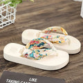 Women's Summer Fashion EVA Slipper Bohemian Satin Ribbon Female Flip Flop 2022 Bronzing Beach Simple Leisure Women Shoes