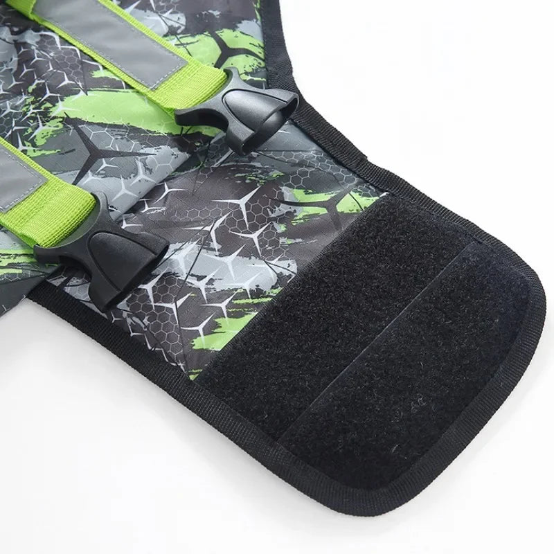 Pet Dog Life Jacket Vest Clothes Life Vest Collar Harness Pet Swimming Summer Swimwear Scales Shark Floating clothes swimsuit